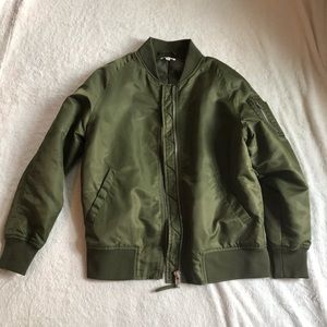 UNUSED olive bomber jacket !!